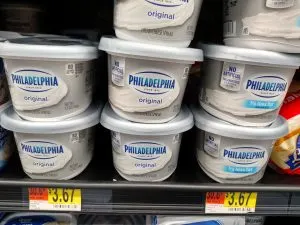 Philadelphia cream cheese in store