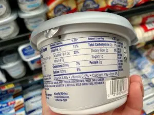 Philadelphia cream cheese label