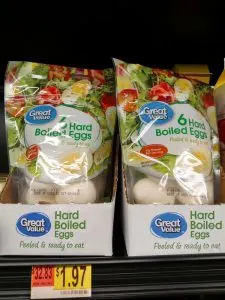 Great Value hard boiled eggs in store