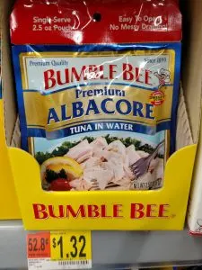 Bumble Bee tuna packet in store