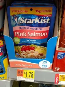 starkist salmon packet in store