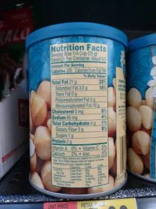 macadamia nuts label