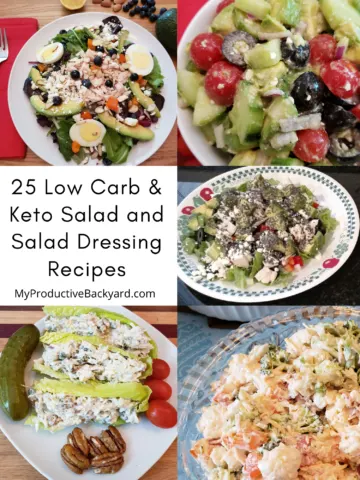 25 Low Carb Keto Salad and Salad Dressing Recipes Pinterest Pin