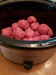 3 Ingredient Keto Crock Pot Meatballs before cooking