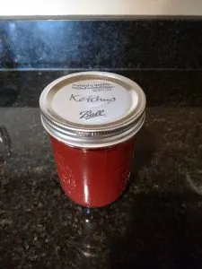 ketchup in canning jar