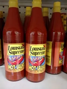 Louisiana hot sauce supreme bottles