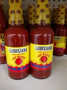 Louisiana hot sauce bottles