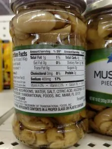 mushroom jar label