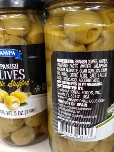 spanish olives label