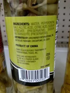 pepperoncini label