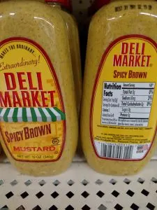 spicy brown mustard bottles