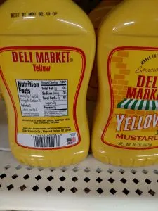 yellow mustard bottles