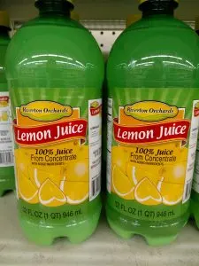 lemon juice bottles