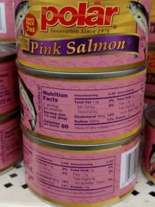 pink salmon cans