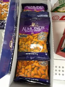 roasted salted almonds bags
