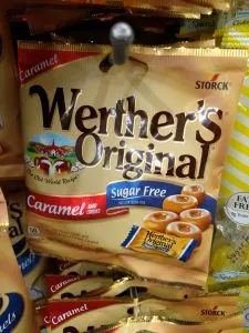 Werther's sugar free caramel candy bag