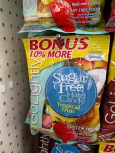 sugar free tropical fruit hard candy bag