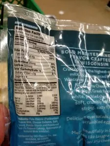 feta cheese label