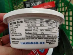 cream cheese label