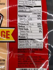 Virginia Sausage label
