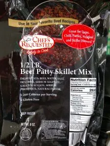 beef patty skillet mix package