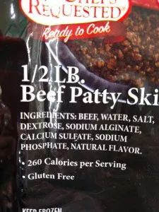 beef patty skillet mix label