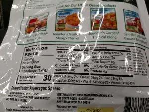 asparagus label