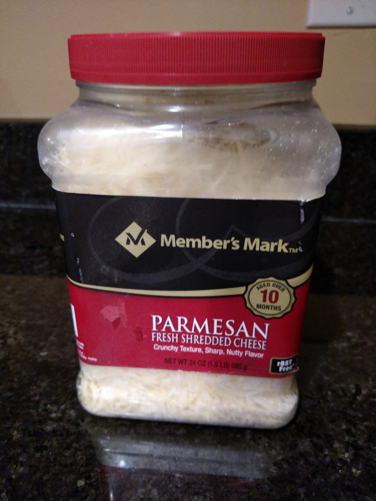 jar of parmesan cheese