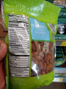 Southern Grove Whole Unsalted Almonds label