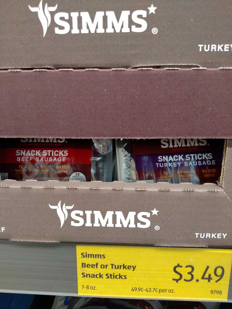 Simms Beef or Turkey Snack Sticks 