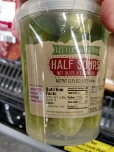Little Salad Bar Deli Style Fresh Pickles; Half Sour label