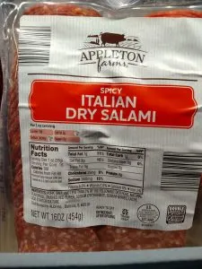 Appleton Farms Pre Sliced Italian Dry Salami spicy label