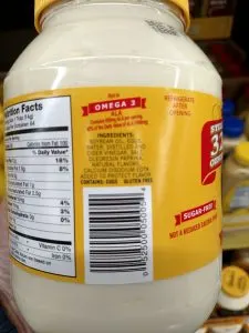 Duke’s Mayonnaise label