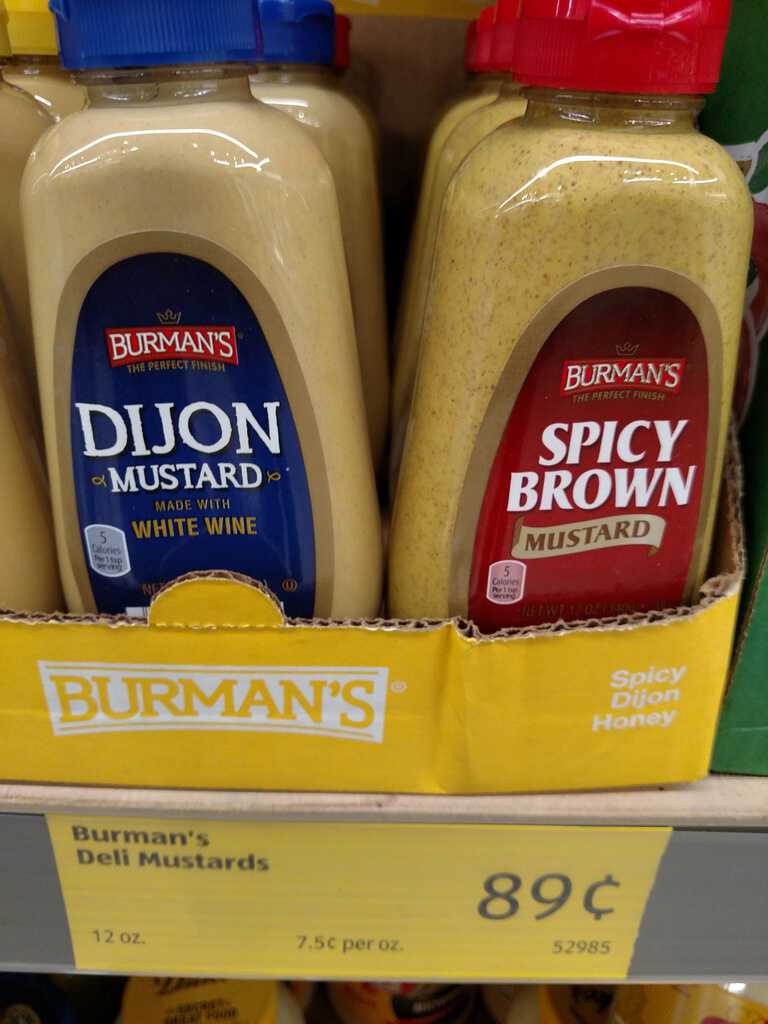 Burman's Dijon, Spicy Brown mustard