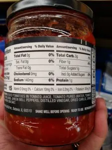 Specially Selected Specialty Salsa; Garlic  label