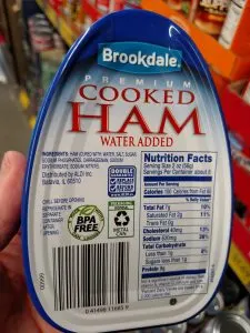 Brookdale Cooked Canned Ham label