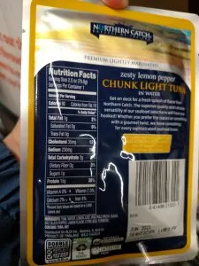 Northern Catch Chunk Light Tuna Original in Lemon Pepper label