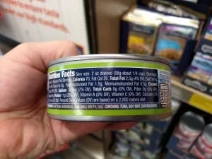Northern Catch Chunk Light Tuna in oil label