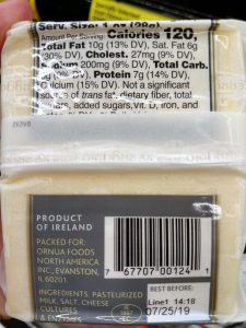 Kerrygold Irish Cheese label