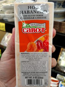 Cabot Hot Habanero label