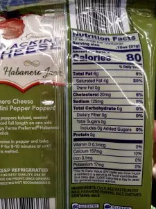 Happy Farms Preferred Gourmet Snacking Cheese Habanero Jack label