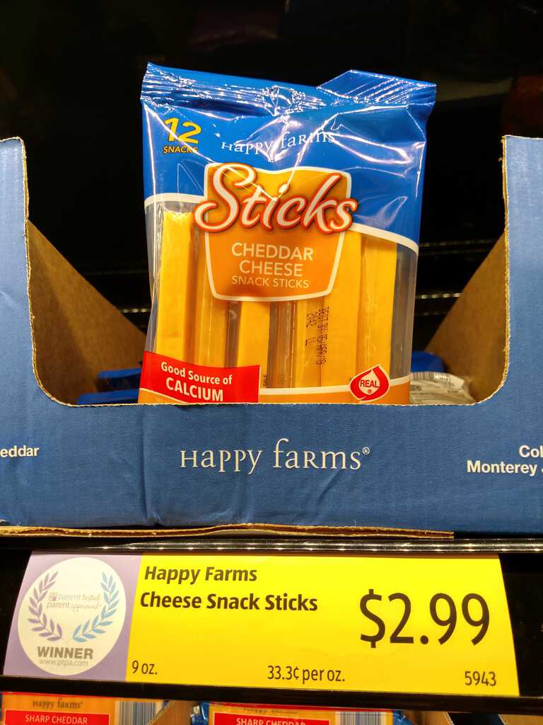 Happy Farms Cheddar Cheese Snack Sticks