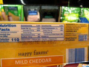 Happy Farms Mild Cheddar label