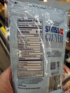Happy Farms Preferred Swiss & Gruyere Specialty Shreds label
