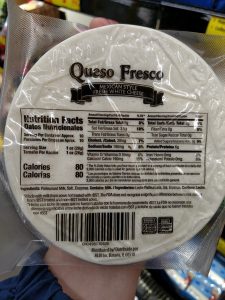Pueblo Lindo Fresco Cheese label