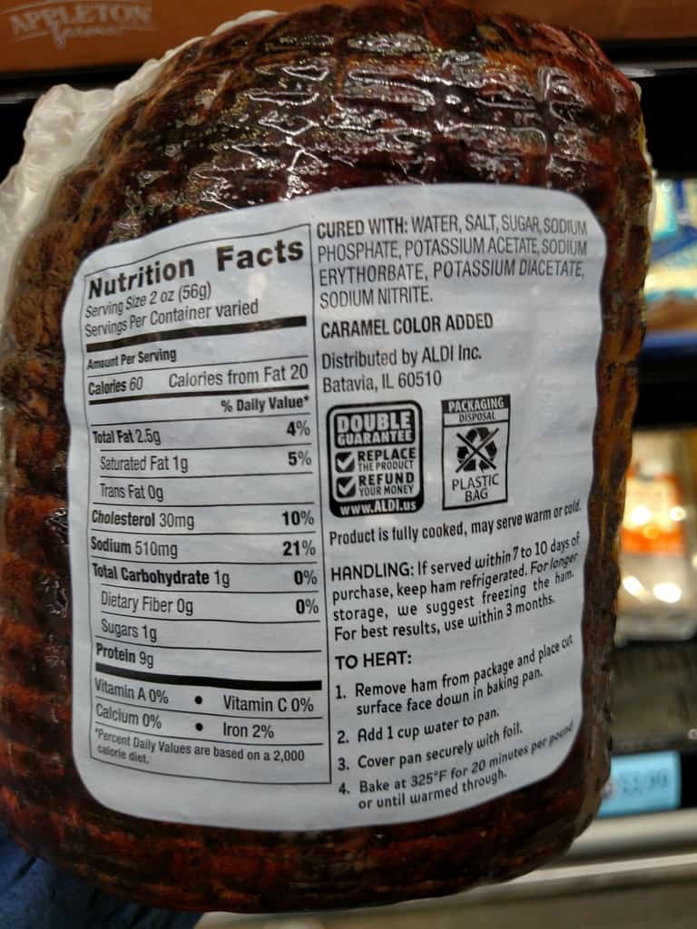 Appleton Farms Quarter Boneless Sliced Ham label