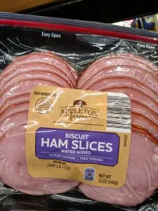 Appleton Farms Biscuit Ham Slices label