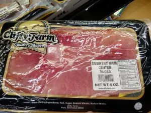 Clifty Farm Country Meats Country Ham Center Slice label