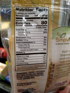 Simply Nature Organic Deli Slices; Colby Jack label