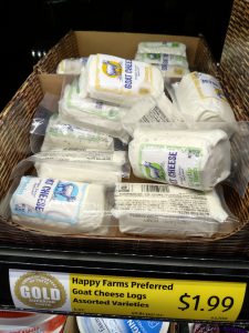 Happy Farms Preferred Goat Cheese Logs; Plain or Garlic and Herb

